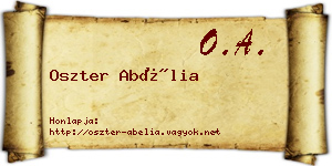 Oszter Abélia névjegykártya